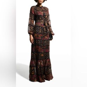 Farm Rio Mixed Leopard Butterfly Sky Maxi - SMALL